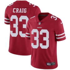 Youth Nike San Francisco 49ers #33 Roger Craig Elite Red Team Color NFL Jersey