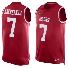 Men's Nike San Francisco 49ers #7 Colin Kaepernick Limited Red Player Name & Number Tank Top NFL Jersey