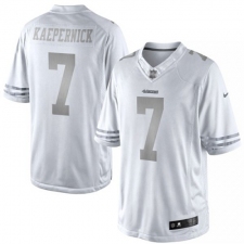 Men's Nike San Francisco 49ers #7 Colin Kaepernick Limited White Platinum NFL Jersey