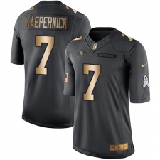 Youth Nike San Francisco 49ers #7 Colin Kaepernick Limited Black/Gold Salute to Service NFL Jersey