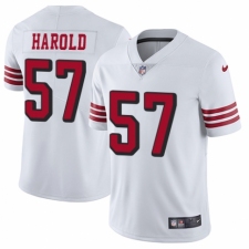 Men's Nike San Francisco 49ers #57 Eli Harold Elite White Rush Vapor Untouchable NFL Jersey