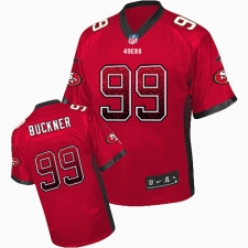 Men's Nike San Francisco 49ers #99 DeForest Buckner Elite Red Drift Fashion NFL Jersey