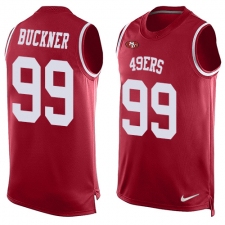 Men's Nike San Francisco 49ers #99 DeForest Buckner Limited Red Player Name & Number Tank Top NFL Jersey