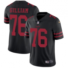 Men's Nike San Francisco 49ers #76 Garry Gilliam Black Vapor Untouchable Limited Player NFL Jersey