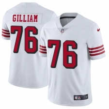 Men's Nike San Francisco 49ers #76 Garry Gilliam Elite White Rush Vapor Untouchable NFL Jersey