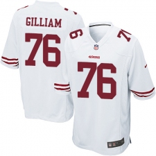 Men's Nike San Francisco 49ers #76 Garry Gilliam Game White NFL Jersey