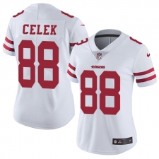 Women's Nike San Francisco 49ers #88 Garrett Celek Elite White NFL Jersey