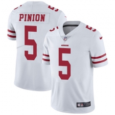 Youth Nike San Francisco 49ers #5 Bradley Pinion Elite White NFL Jersey