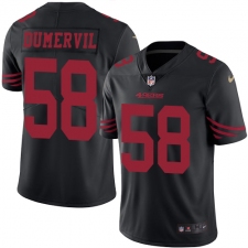 Youth Nike San Francisco 49ers #58 Elvis Dumervil Limited Black Rush Vapor Untouchable NFL Jersey