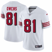 Men's Nike San Francisco 49ers #81 Terrell Owens Elite White Rush Vapor Untouchable NFL Jersey