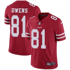 Youth Nike San Francisco 49ers #81 Terrell Owens Red Team Color Vapor Untouchable Limited Player NFL Jersey