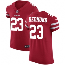 Men's Nike San Francisco 49ers #23 Will Redmond Red Team Color Vapor Untouchable Elite Player NFL Jersey