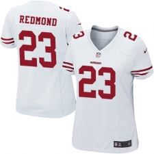 Women's Nike San Francisco 49ers #23 Will Redmond Game White NFL Jersey