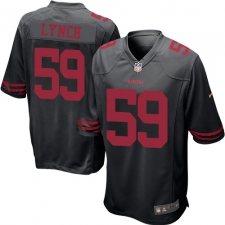 Men's Nike San Francisco 49ers #59 Aaron Lynch Game Black NFL Jersey