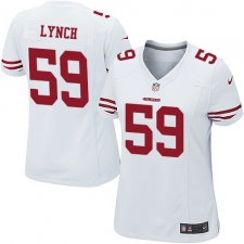 Women's Nike San Francisco 49ers #59 Aaron Lynch Game White NFL Jersey