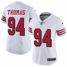 Women's Nike San Francisco 49ers #94 Solomon Thomas Limited White Rush Vapor Untouchable NFL Jersey
