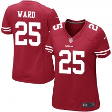 Women's Nike San Francisco 49ers #25 Jimmie Ward Game Red Team Color NFL Jersey