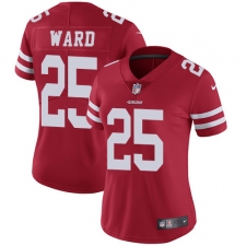 Women's Nike San Francisco 49ers #25 Jimmie Ward Red Team Color Vapor Untouchable Limited Player NFL Jersey