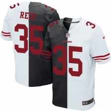 Men's Nike San Francisco 49ers #35 Eric Reid Elite Black/White Split Fashion NFL Jersey