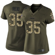 Women's Nike San Francisco 49ers #35 Eric Reid Elite Green Salute to Service NFL Jersey