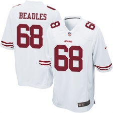 Men's Nike San Francisco 49ers #68 Zane Beadles Game White NFL Jersey