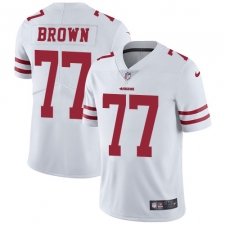Youth Nike San Francisco 49ers #77 Trent Brown Elite White NFL Jersey