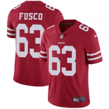 Youth Nike San Francisco 49ers #63 Brandon Fusco Elite Red Team Color NFL Jersey
