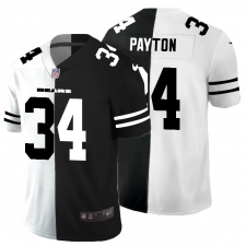 Men's Chicago Bears #34 Walter Payton Black White Limited Split Fashion Football Jersey