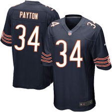 Men's Nike Chicago Bears #34 Walter Payton Game Navy Blue Team Color NFL Jersey