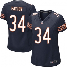 Women's Nike Chicago Bears #34 Walter Payton Game Navy Blue Team Color NFL Jersey