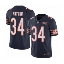 Youth Chicago Bears #34 Walter Payton Navy Blue Team Color 100th Season Limited Football Jersey