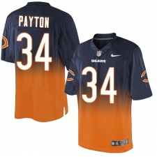 Youth Nike Chicago Bears #34 Walter Payton Elite Navy/Orange Fadeaway NFL Jersey