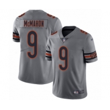Men's Chicago Bears #9 Jim McMahon Limited Silver Inverted Legend Football Jersey