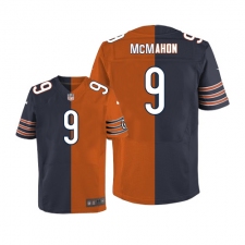 Men's Nike Chicago Bears #9 Jim McMahon Elite Navy/Orange Split Fashion NFL Jersey