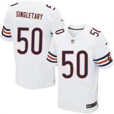 Men's Nike Chicago Bears #50 Mike Singletary Elite White NFL Jersey