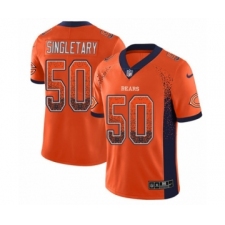 Men's Nike Chicago Bears #50 Mike Singletary Limited Orange Rush Drift Fashion NFL Jersey