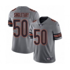 Women's Chicago Bears #50 Mike Singletary Limited Silver Inverted Legend Football Jersey