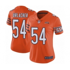 Women's Chicago Bears #54 Brian Urlacher Orange Alternate 100th Season Limited Football Jersey