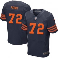 Men's Nike Chicago Bears #72 William Perry Elite Navy Blue Alternate NFL Jersey