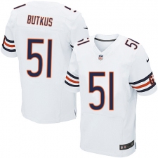 Men's Nike Chicago Bears #51 Dick Butkus Elite White NFL Jersey