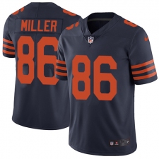 Men's Nike Chicago Bears #86 Zach Miller Navy Blue Alternate Vapor Untouchable Limited Player NFL Jersey