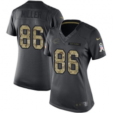 Women's Nike Chicago Bears #86 Zach Miller Limited Black 2016 Salute to Service NFL Jersey