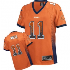 Women's Nike Chicago Bears #11 Kevin White Elite Orange Drift Fashion NFL Jersey