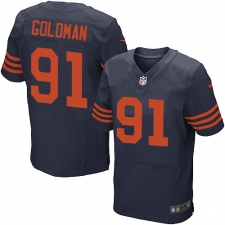 Men's Nike Chicago Bears #91 Eddie Goldman Elite Navy Blue Alternate NFL Jersey