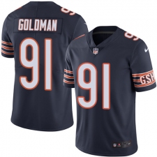 Men's Nike Chicago Bears #91 Eddie Goldman Navy Blue Team Color Vapor Untouchable Limited Player NFL Jersey
