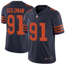 Youth Nike Chicago Bears #91 Eddie Goldman Navy Blue Alternate Vapor Untouchable Limited Player NFL Jersey