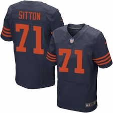 Men's Nike Chicago Bears #71 Josh Sitton Elite Navy Blue Alternate NFL Jersey