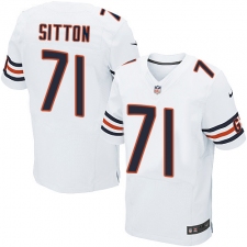 Men's Nike Chicago Bears #71 Josh Sitton Elite White NFL Jersey