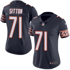 Women's Nike Chicago Bears #71 Josh Sitton Elite Navy Blue Team Color NFL Jersey
