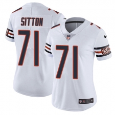 Women's Nike Chicago Bears #71 Josh Sitton Elite White NFL Jersey